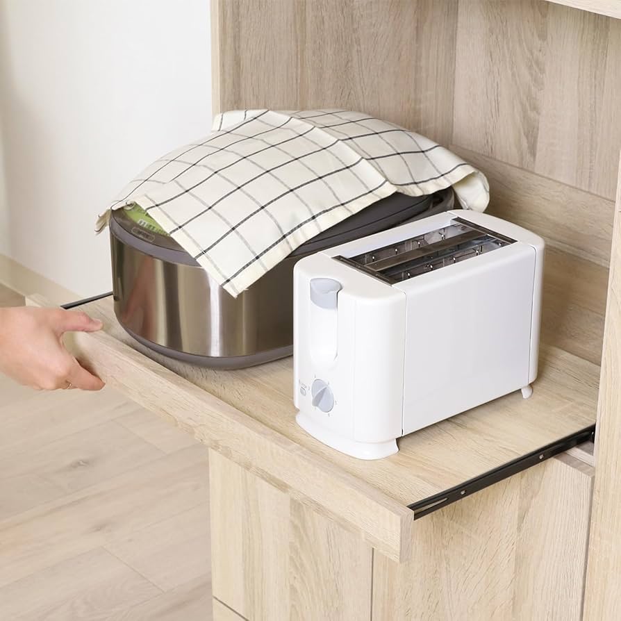 Amazon｜不二貿易 レンジボード付き食器棚 キッチン収納 ハイ